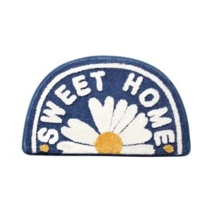 tapis de bain en demi lune confort elegant et securite optimale demi lune flower 302 1