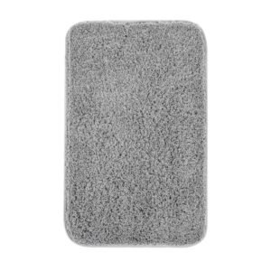 tapis de bain en microfibre avec pvc antiderapante confort et securite gris 40x60cm 827 1