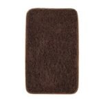 tapis de bain en microfibre avec pvc antiderapante confort et securite marron 40x60cm 708 1