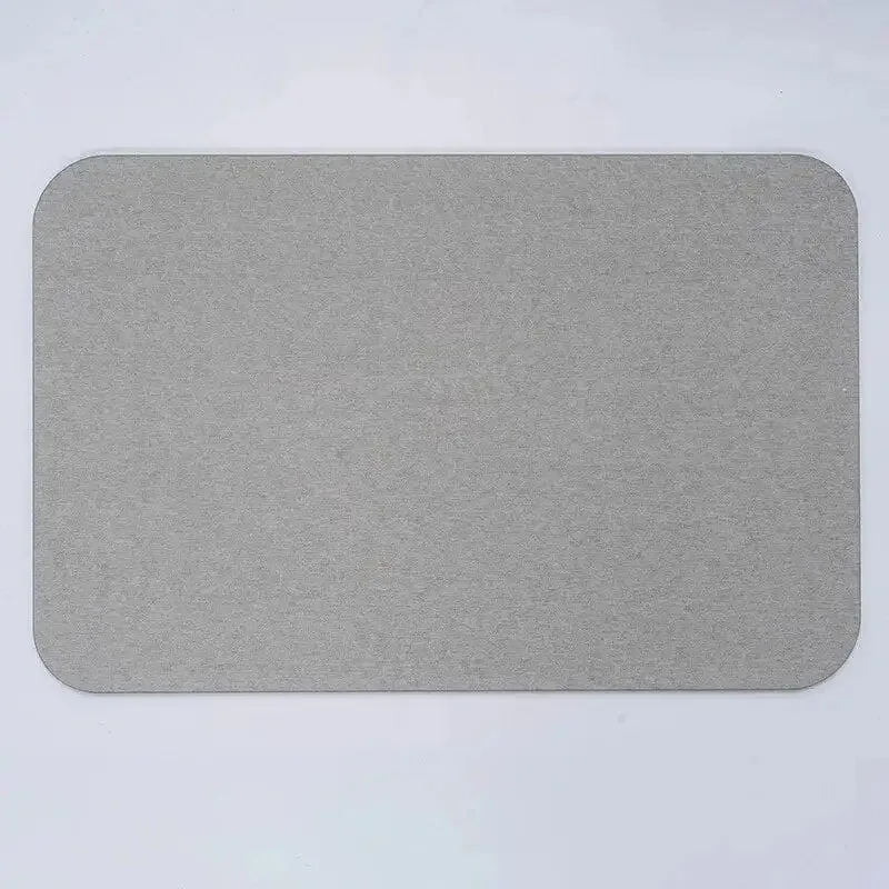 Tapis De Bain En Pierre Diatomite: élégance Et Efficacité Instantanée! Gris / 40x30cm