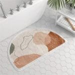 Tapis De Bain épais En Microfibre Beige: Chic Et Moderne! Demi Lune Beige / 40x60cm