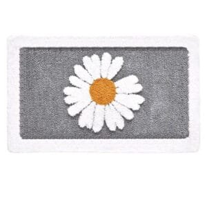 Tapis De Bain Fleur: Confort Et Fraîcheur Au Quotidien! Gris Foncé / 45x65cm