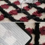 tapis de bain geometrique en microfibre polyester elegance assuree 148 1 1