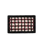 tapis de bain geometrique en microfibre polyester elegance assuree 2e2e2c 50x80cm 954 1