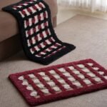 tapis de bain geometrique en microfibre polyester elegance assuree 539 1 1