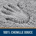 tapis de bain gris en microfibre polyester confort et securite 383 1