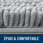 Tapis De Bain Gris En Microfibre Polyester: Confort Et Sécurité!