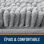 tapis de bain gris en microfibre polyester confort et securite 927 2