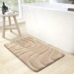 tapis de bain kaki en microfibre polyester elegance et confort reunis e0cfbd 981 2