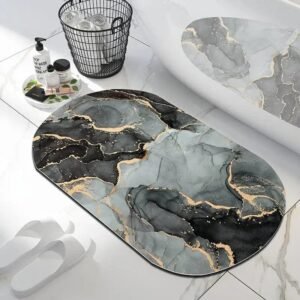 tapis de bain marbre luxe et caoutchouc antiderapant pour votre confort marbre 779 1 1