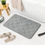 tapis de bain microfibre memoire luxe et confort au quotidien diamond grey 40x60cm 474 2