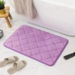 tapis de bain microfibre memoire luxe et confort au quotidien diamond lilac 40x60cm 213 1 1