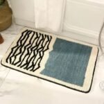 tapis de bain moderne elegance et confort inegales zebre gris 40x60cm 491 1