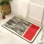 tapis de bain moderne elegance et confort inegales zebre rouge 40x60cm 303 1