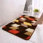 Tapis De Bain Motif: Alliez Confort Et élégance Au Quotidien! Carré Sombre / 40x60cm