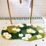 tapis de bain nature en microfibre polyester avec base antiderapante tpe 111 1 1