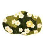 tapis de bain nature en microfibre polyester avec base antiderapante tpe a1943b 40x60cm 212 1 1