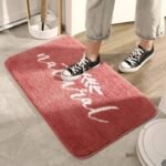 tapis de bain naturel confort et securite au quotidien rouge 50x80cm 652 2