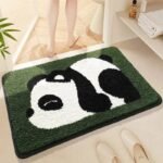 tapis de bain panda ultra absorbant avec pvc antiderapante vert dodo 40x60cm 482 1
