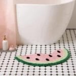 Tapis De Bain Pastèque: Restez équilibré Sur Sa Base Tpe Antidérapante! #c7807f / 35x70cm
