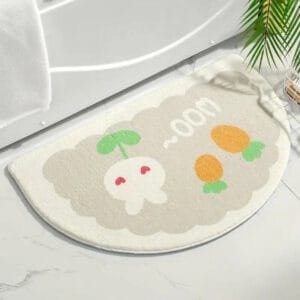 Tapis De Bain Rabbit En Microfibre Polyester: Sécurité Et Confort! 40x60cm