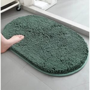 tapis de bain vert fonce elegance et confort sous vos pieds 566b62 40x60cm 248 1