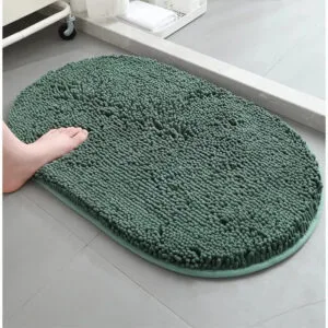 Tapis De Bain Vert Foncé: élégance Et Confort Sous Vos Pieds! #566b62 / 40x60cm