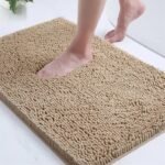 tapis de salle bain en microfibre doux pour un confort ultime beige 40x60cm 662 1
