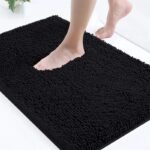tapis de salle bain en microfibre doux pour un confort ultime noir 40x60cm 241 1