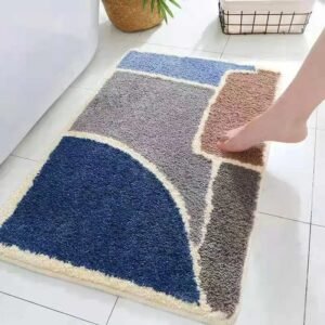 tapis de salle bains art deco avec base pvc antiderapante chic abstract 40x60cm 869 1
