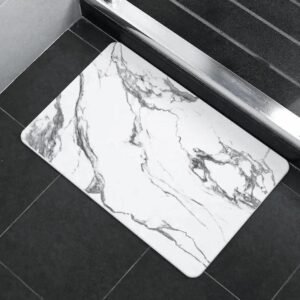 tapis diatomite confort et sechage rapide pour votre salle de bain blanc 908 1
