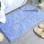 Tapis Douillet: Confort Luxe Et Séchage Efficace Pour Votre Bain! Bleu / 40x60 Cm