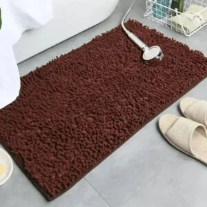 Tapis Douillet: Confort Luxe Et Séchage Efficace Pour Votre Bain! Marron / 40x60 Cm