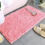 tapis douillet confort luxe et sechage efficace pour votre bain rose 40x60 cm 517 1
