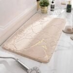 tapis doux et elegant pour un bain design apaisant beige 40x60 cm 594 1