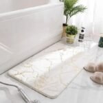 tapis doux et elegant pour un bain design apaisant blanc 40x60 cm 176 1