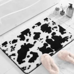 tapis en microfibre imitation fourrure charme et confort au quotidien noir 40x60cm 535 1