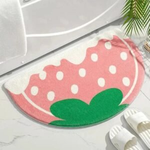 tapis en microfibre polyester douceur et securite pour votre bain rose eb928e 669 1