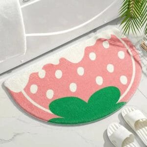 Tapis En Microfibre Polyester: Douceur Et Sécurité Pour Votre Bain Rose! #eb928e / 40x60cm