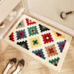 tapis geometrique en microfibre polyester confort et style antiderapant 939 1
