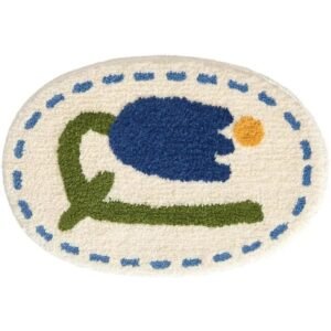 tapis ovale chic elegance et praticite pour votre salle de bain 253d66 40x60cm 570 1