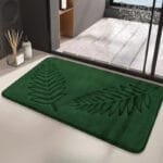 Transformez Votre Bain Avec Le Tapis Design Végétal Antidérapant! Vert Foncé / 40x60cm