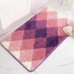 transformez votre bain avec notre tapis de motif carreaux en microfibre 57305f 875 1