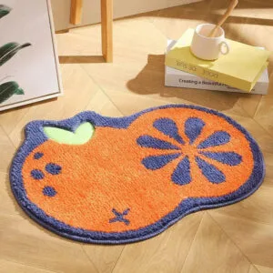 Transformez Votre Bain Avec Notre Tapis De Bain Original Et Unique! Orange / 50x60cm