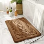 transformez votre bain avec notre tapis de rectangulaire chic raw umber 45x65cm 765 1