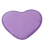 transformez votre bain avec notre tapis en microfibre chenille coeur violet 30x50cm 773 1
