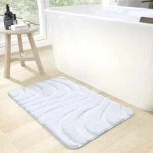 Transformez Votre Bain Blanc En Oasis De Confort Avec Notre Tapis En Microfibre! #eaedf7 / 40x60cm