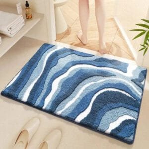 Transformez Votre Bain En Oasis Avec Notre Tapis Vague En Microfibre! #4d7390 / 40x60cm