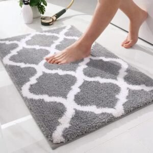 transformez votre douche en oasis avec notre tapis de bain berbere super absorbant gris 263 1