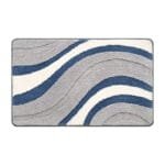 Transformez Votre Espace Avec Notre Tapis Bain Original Gris Chic! Design Vague 2 / 40x60cm